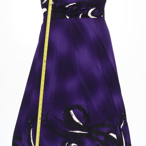 Precis Women’s Purple A-Line Halter Sleeveless Dress Size M