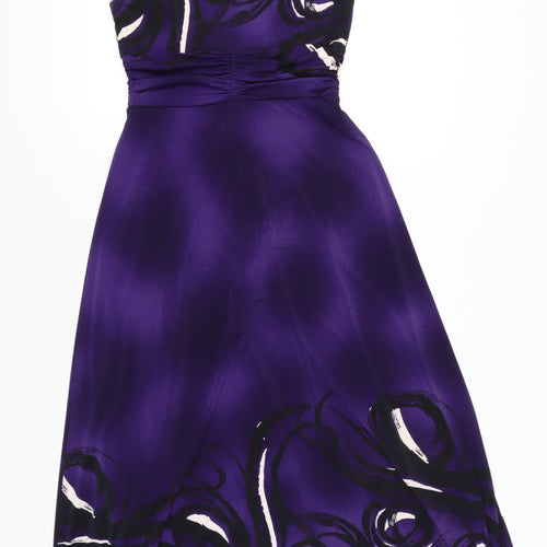 Precis Women’s Purple A-Line Halter Sleeveless Dress Size M