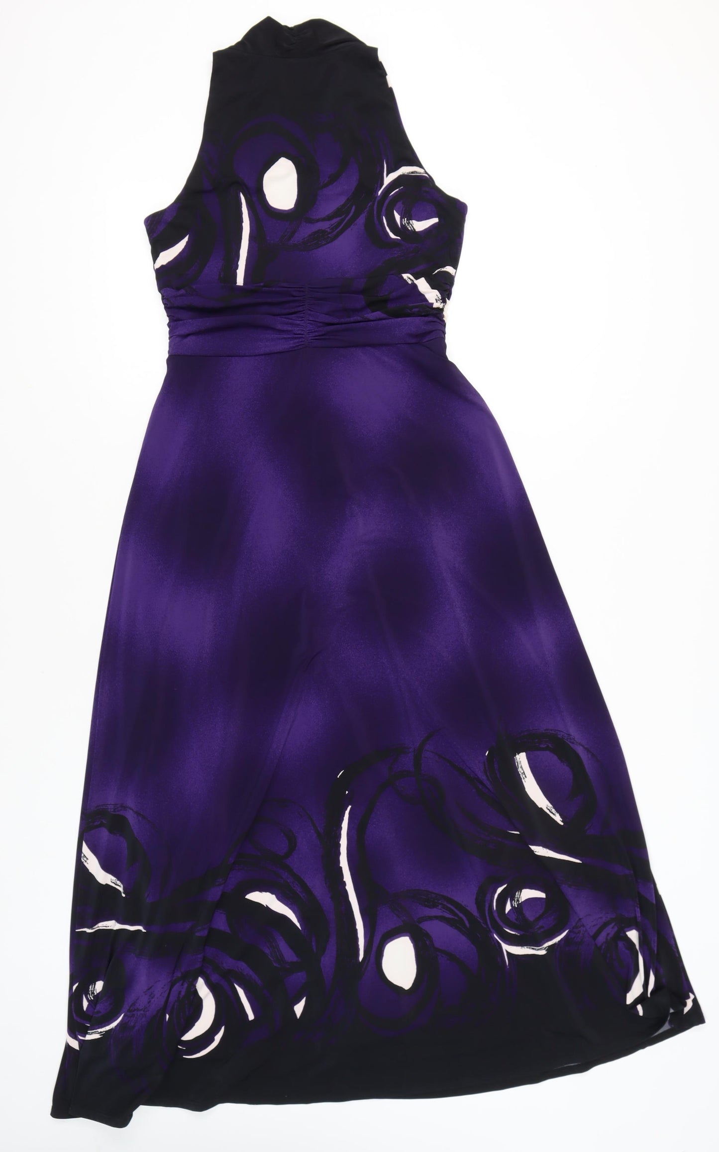 Precis Women’s Purple A-Line Halter Sleeveless Dress Size M