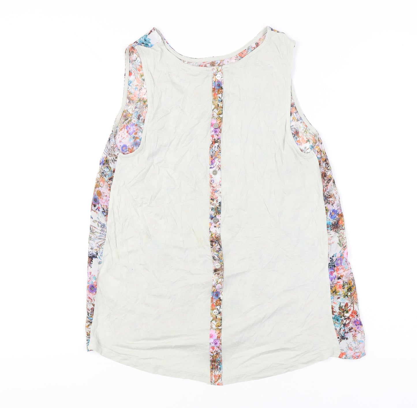 Warehouse Womens Multicoloured Floral Blouse UK 16 Scoop Neck