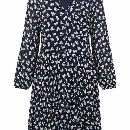 Marks and Spencer Women Blue Floral A-Line Dress Size 12