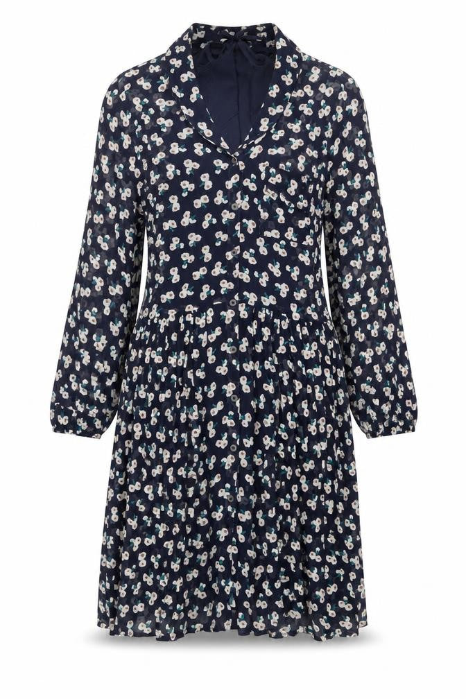 Marks and Spencer Women Blue Floral A-Line Dress Size 12