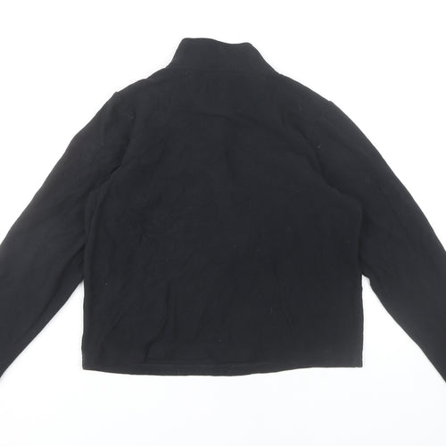Peter Storm Boys Black Fleece Sweatshirt 11-12 Years 1/4 Zip Outdoor Top