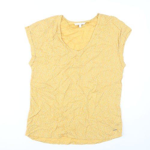 Tom Tailor Women’s Yellow Polka Dot Viscose T-Shirt S