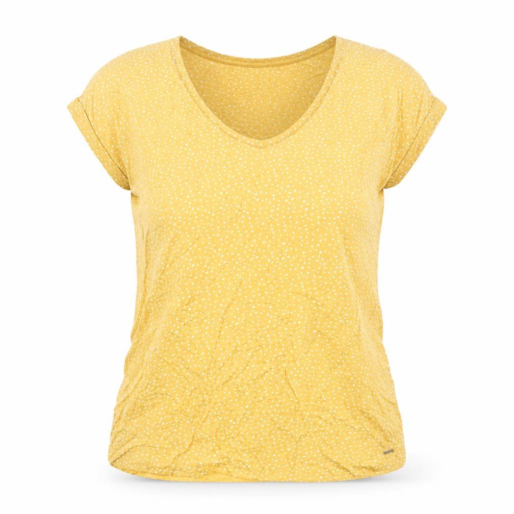 Tom Tailor Women’s Yellow Polka Dot Viscose T-Shirt S