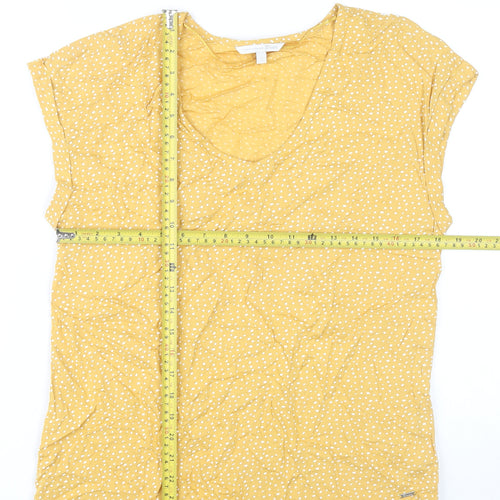 Tom Tailor Women’s Yellow Polka Dot Viscose T-Shirt S