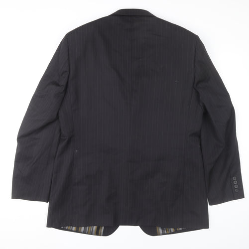 Greenwoods Elite Men’s Black Pinstripe 42R Blazer Jacket