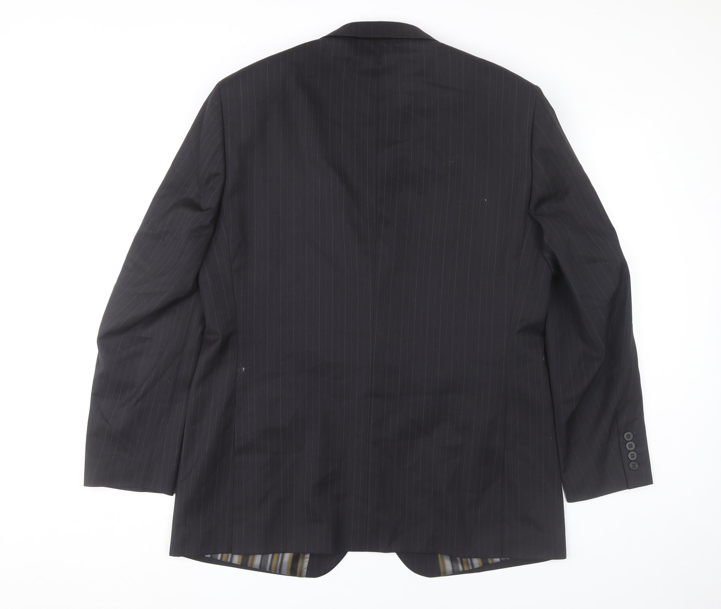 Greenwoods Elite Men’s Black Pinstripe 42R Blazer Jacket