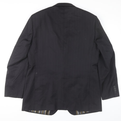 Greenwoods Elite Men’s Black Pinstripe 42R Blazer Jacket