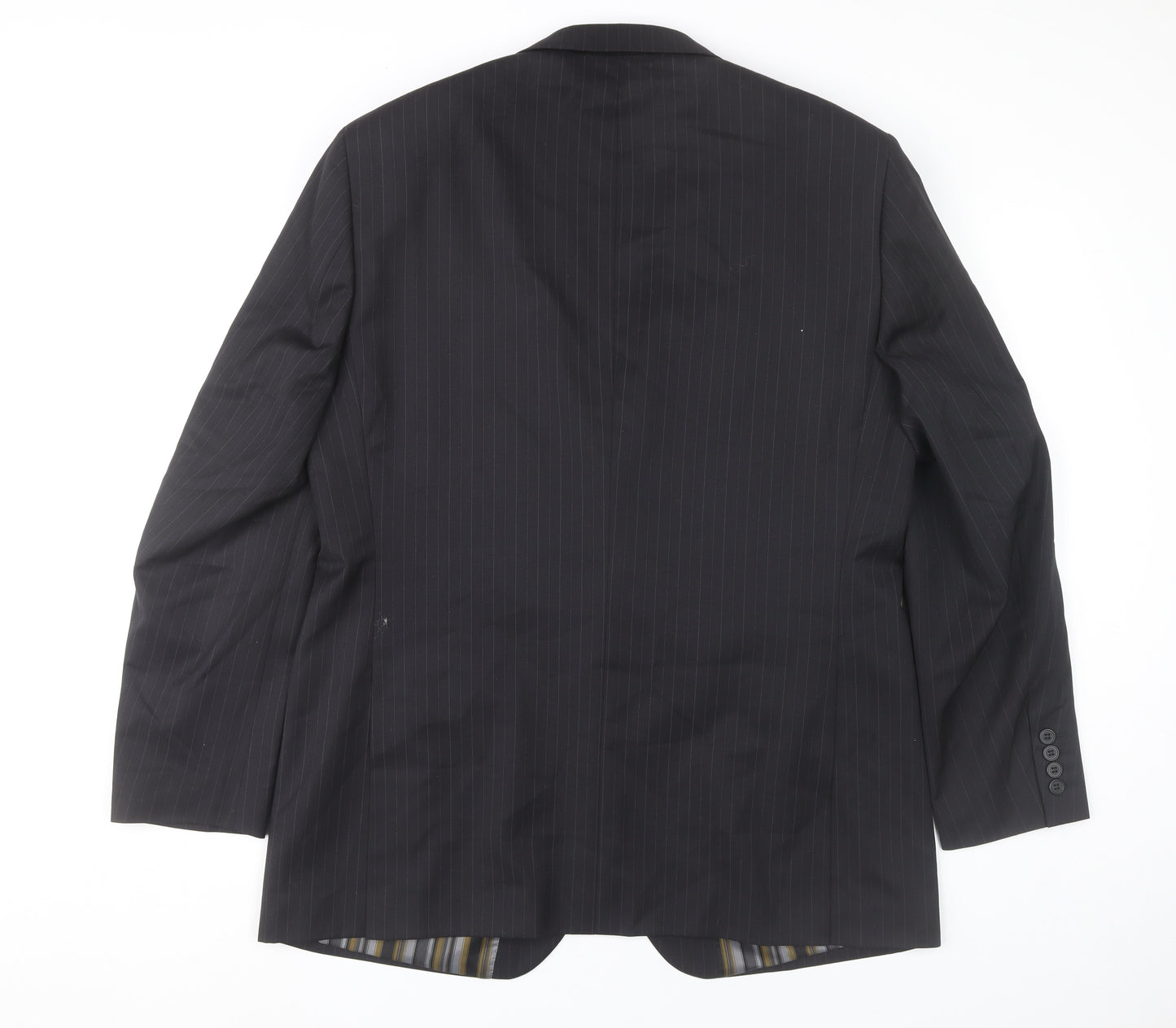 Greenwoods Elite Men’s Black Pinstripe 42R Blazer Jacket