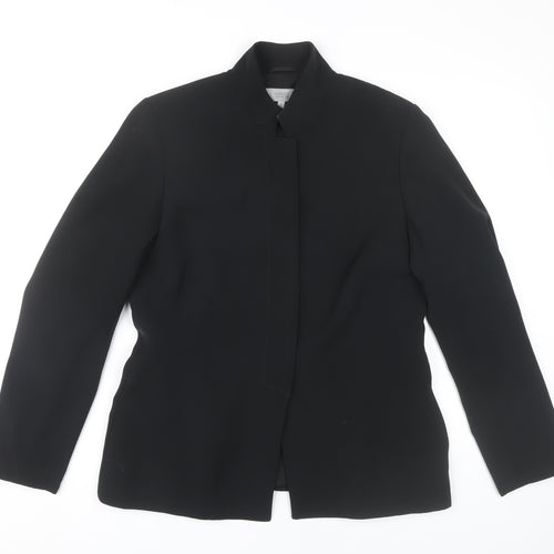 Marks and Spencer Women Black Size 12 Single Breasted Suit Jacket