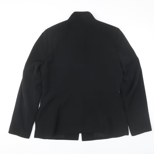 Marks and Spencer Women Black Size 12 Single Breasted Suit Jacket