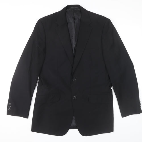 Burton Men’s Black Blazer Jacket 38R Regular Fit Two Button