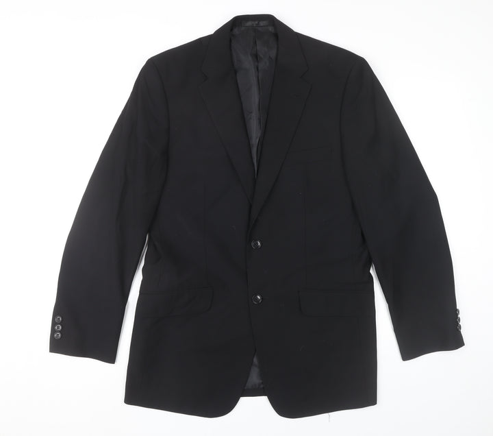 Burton Men’s Black Blazer Jacket 38R Regular Fit Two Button