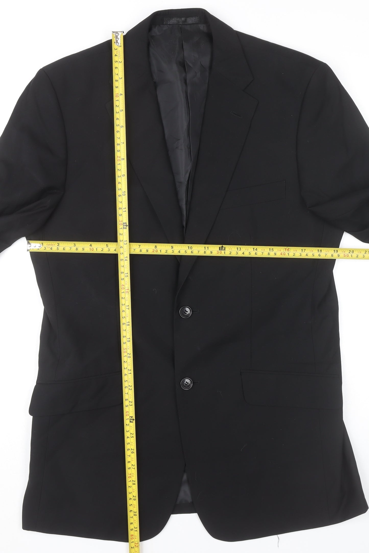 Burton Men’s Black Blazer Jacket 38R Regular Fit Two Button