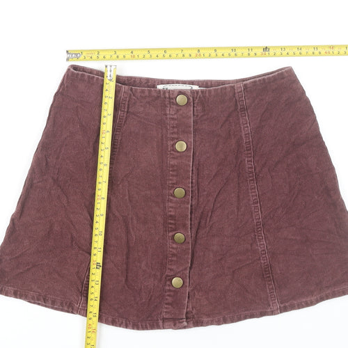 Hearts & Bows Women’s Brown Corduroy A-Line Skirt UK 10