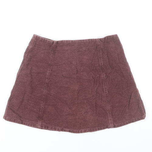 Hearts & Bows Women’s Brown Corduroy A-Line Skirt UK 10