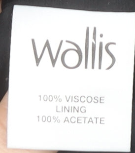 Wallis Women’s Black Tropical Print Viscose Pencil Skirt Size 18