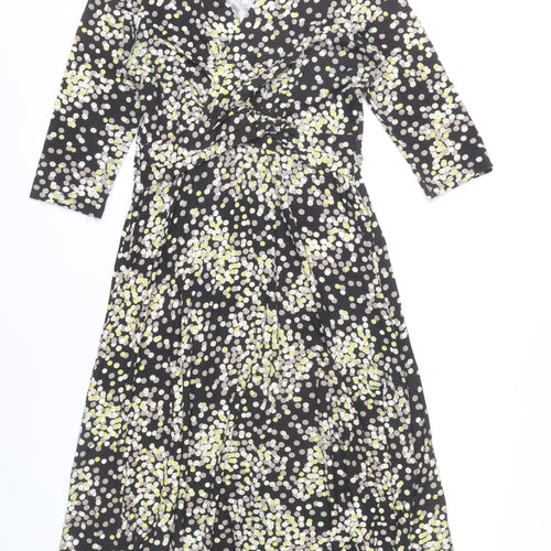 Alex & Co. Women’s Black Polka Dot Midi Wrap Dress Size 10