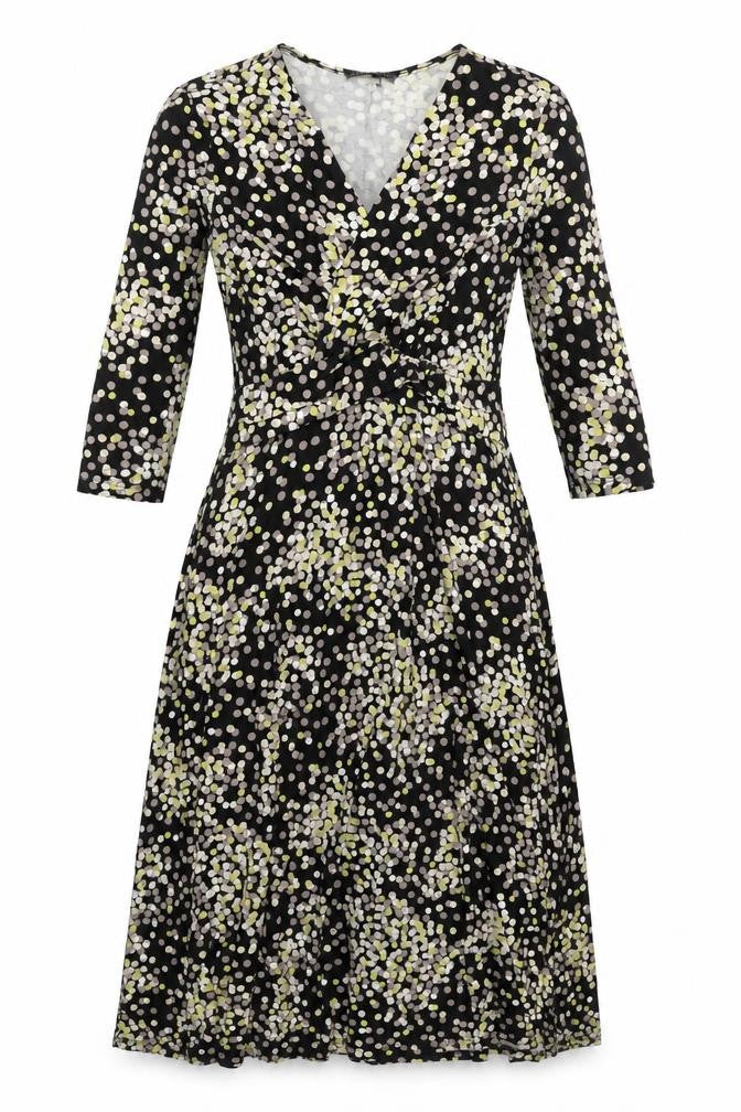 Alex & Co. Women’s Black Polka Dot Midi Wrap Dress Size 10