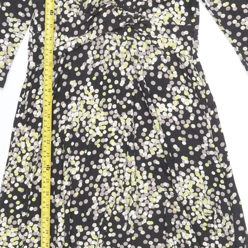 Alex & Co. Women’s Black Polka Dot Midi Wrap Dress Size 10