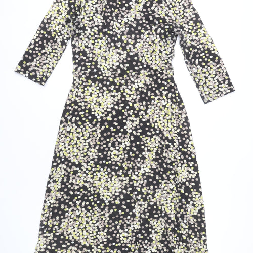 Alex & Co. Women’s Black Polka Dot Midi Wrap Dress Size 10