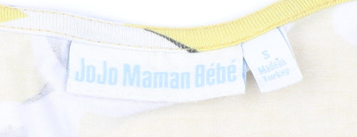 JoJo Maman Bébé Women Yellow Floral Maxi Dress S Viscose Sleeveless