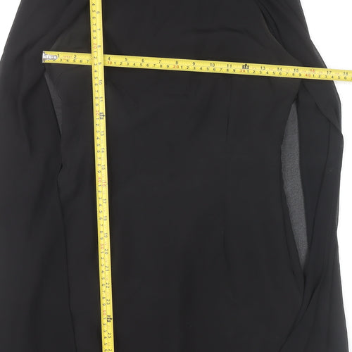 Zara Women Black Shift Dress Size 8 Short Sleeve Classic Style