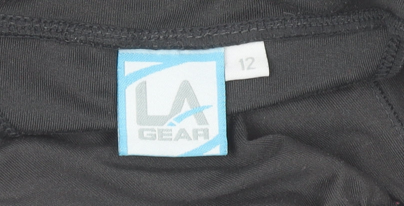 LA Gear Womens Black Jogger Trousers Size 12 Sportswear