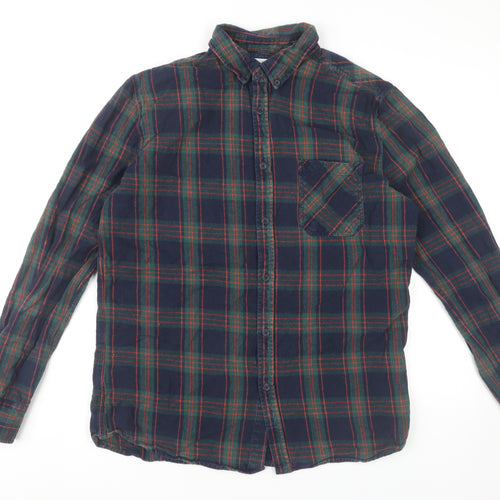 Hawksworth Men’s Multicoloured Plaid Flannel Button-Up Shirt M
