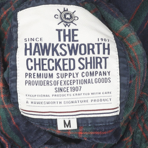 Hawksworth Men’s Multicoloured Plaid Flannel Button-Up Shirt M