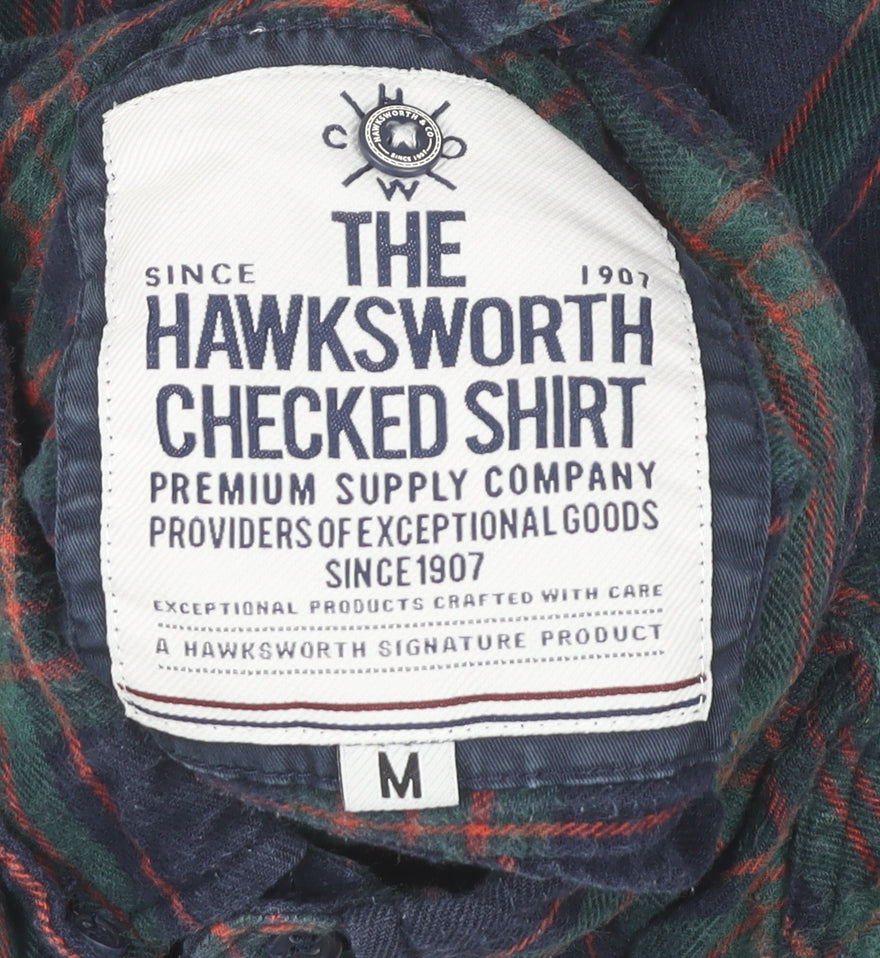 Hawksworth Men’s Multicoloured Plaid Flannel Button-Up Shirt M