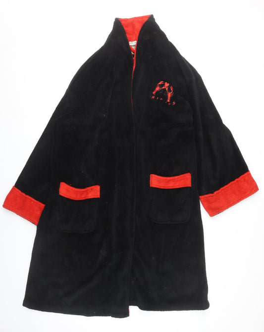 Friends Womens Black Red Fleece Robe One Size Embroidered TV Quote