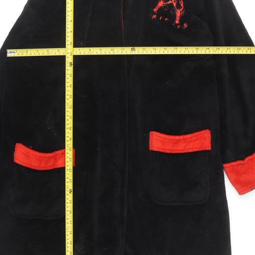 Friends Womens Black Red Fleece Robe One Size Embroidered TV Quote