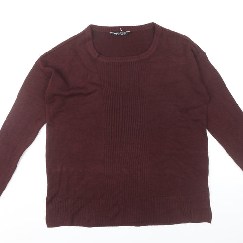 Select Womens Red Acrylic Pullover Jumper Size L Long Sleeve Casual