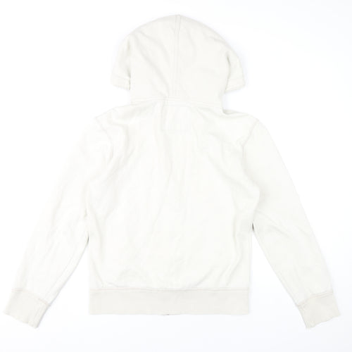 American Eagle Womens White XS Full Zip Hoodie Sweatshirt