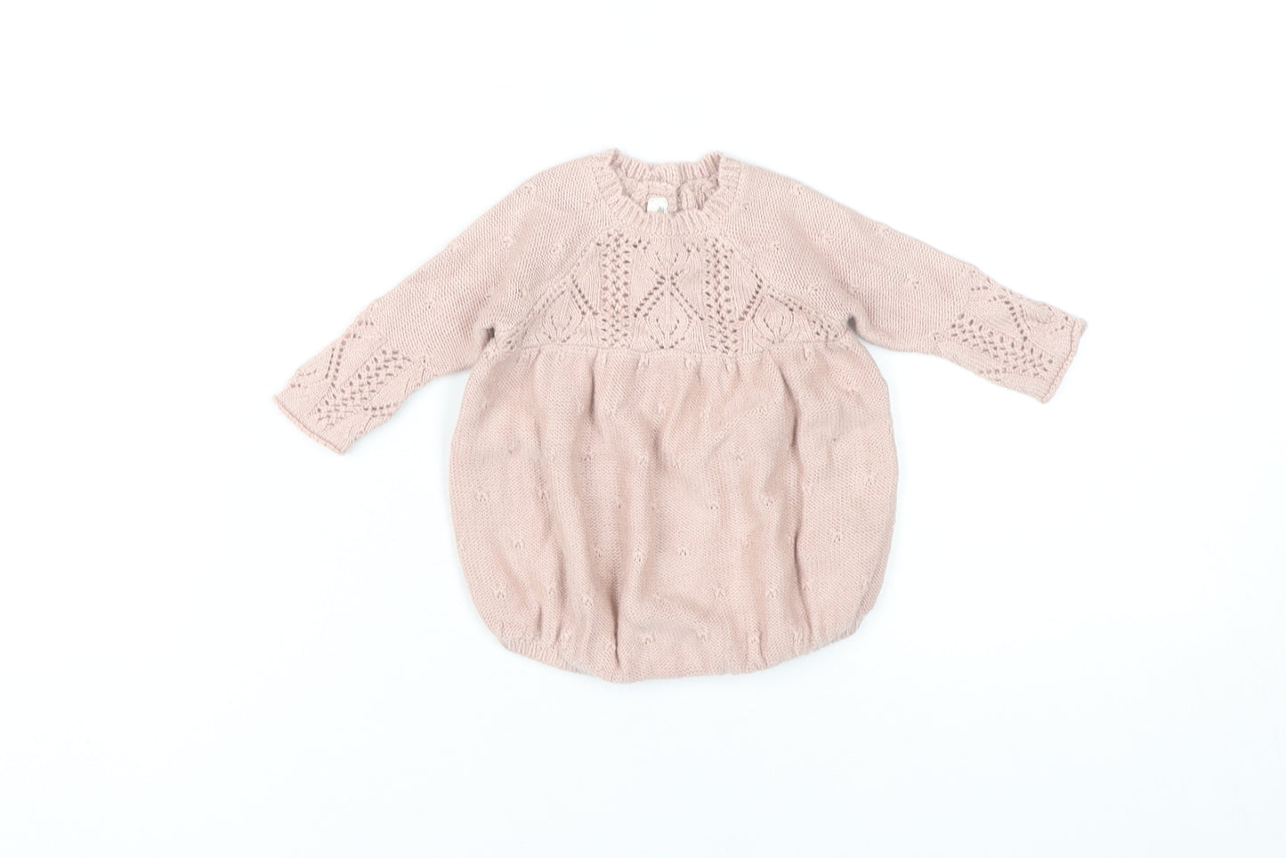 Mamas & Papas Unisex Baby Pink Knit Jumper 0-3M Long Sleeve Pullover