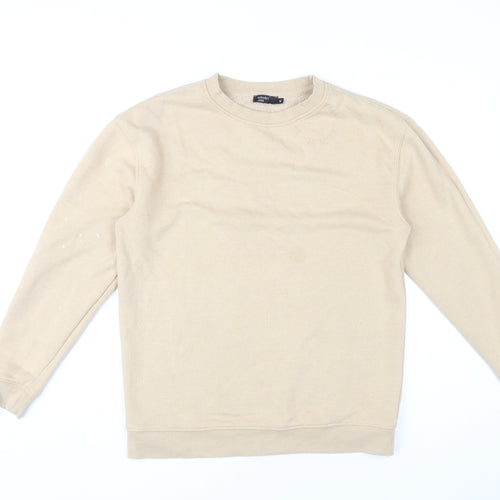 Nobody's Child Women's Beige Sweatshirt Size S Crew Neck Pullover