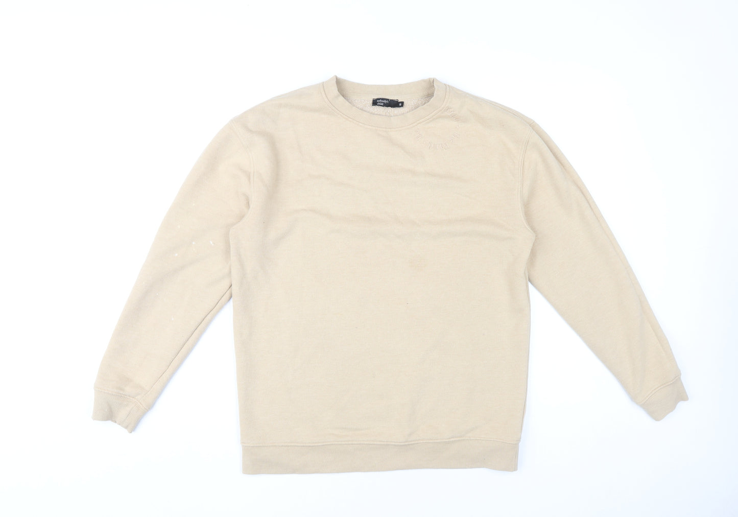 Nobody's Child Women's Beige Sweatshirt Size S Crew Neck Pullover