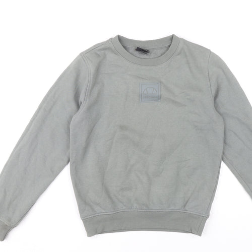 Ellesse Boys Grey Sweatshirt 12-13Y Pullover Logo Crew Neck Fleece