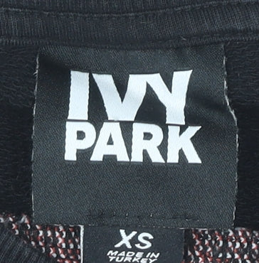 IVY PARK Womens Black XS Logo Pullover Sweatshirt Long Sleeve