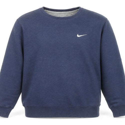 Nike Mens Blue L Sweatshirt Pullover Crew Neck Long Sleeve Sports Top