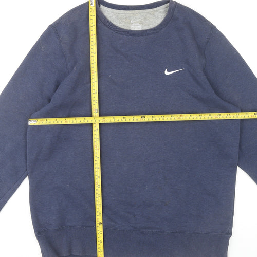 Nike Mens Blue L Sweatshirt Pullover Crew Neck Long Sleeve Sports Top