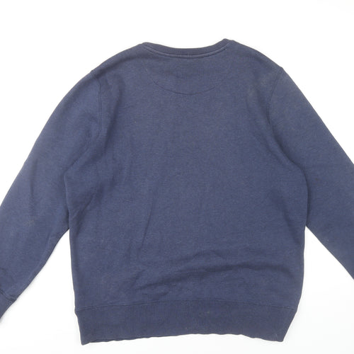 Nike Mens Blue L Sweatshirt Pullover Crew Neck Long Sleeve Sports Top