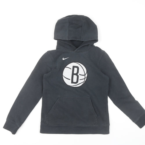 Nike Boys Black Pullover Hoodie M 150-160cm Basketball Logo
