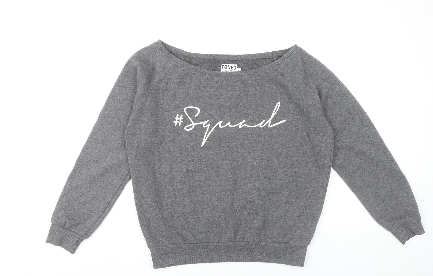 Toned by Ashy Bines Womens Grey Slouchy Sweatshirt M UK 12