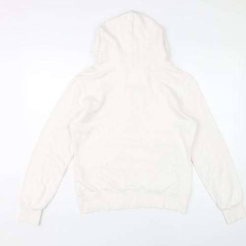 Champion Womens White Hoodie Size M Cotton Pullover Sweatshirt