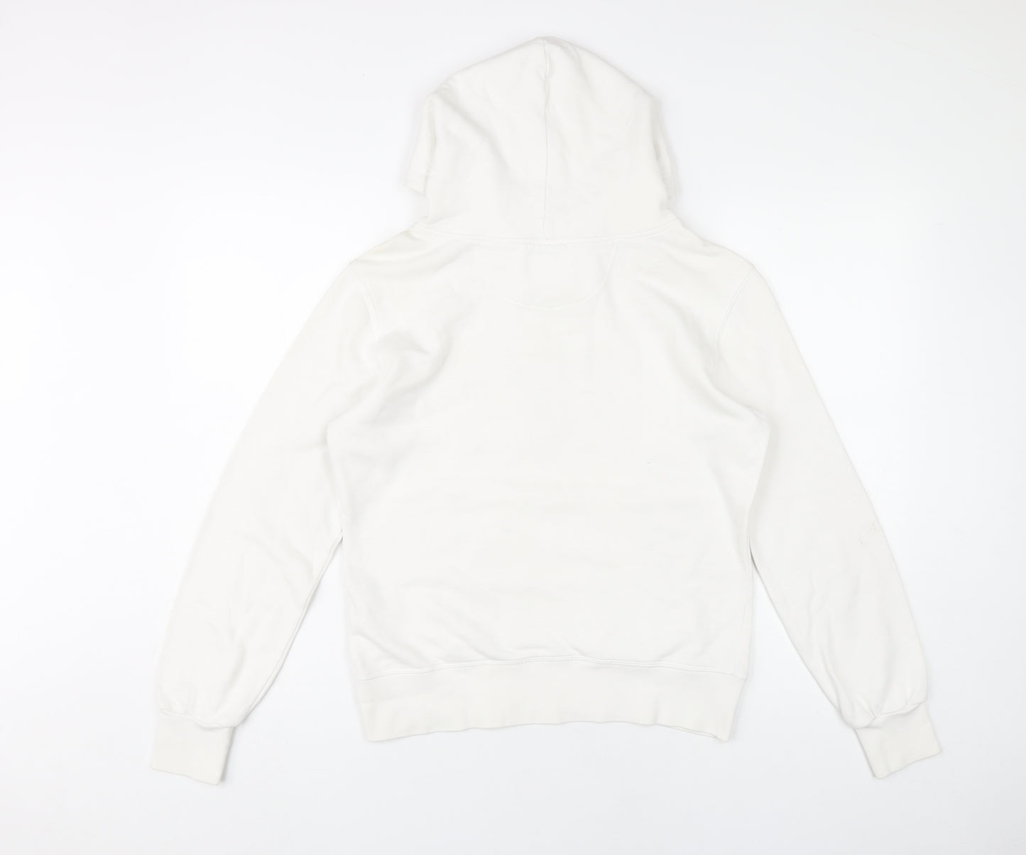 Champion Womens White Hoodie Size M Cotton Pullover Sweatshirt