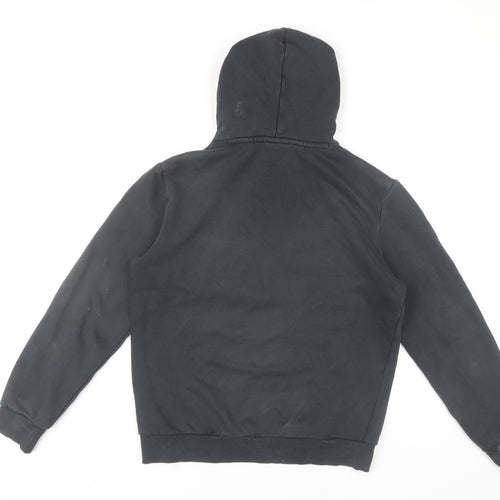 Puma Boys Black Pullover Hoodie XS Cotton Sports Logo