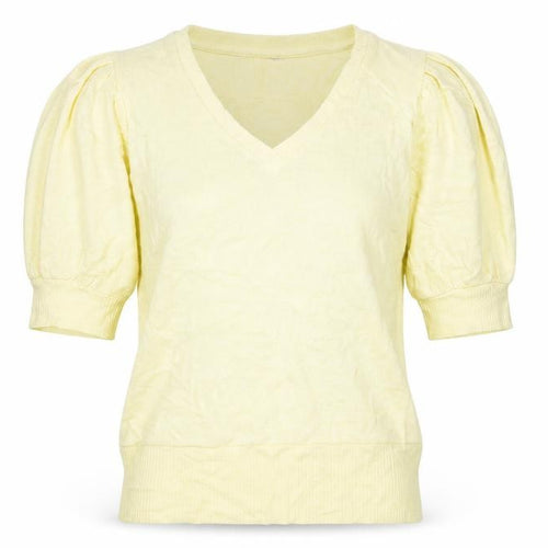 Next Women’s Yellow V-Neck Puff Sleeve Jumper Size 12